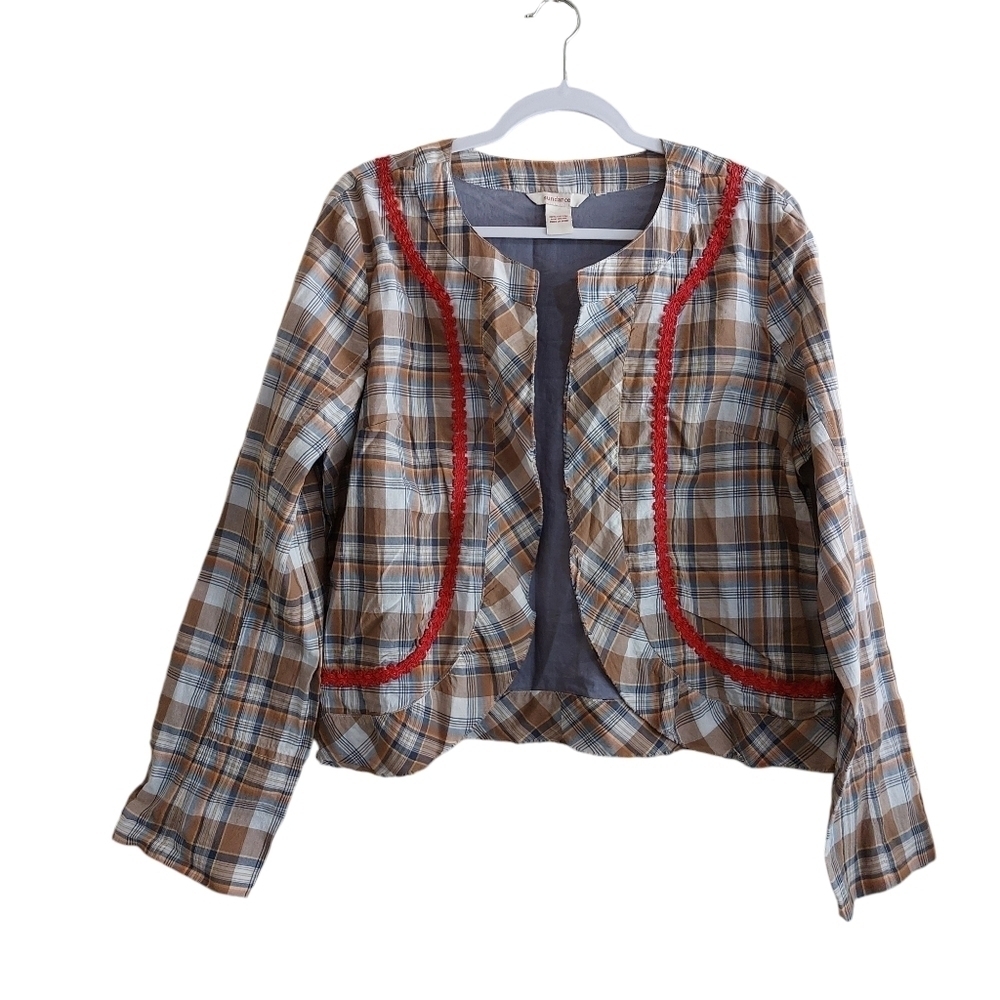 Sundance NOLA Plaid with Ric Rac Trim- no size label - Picture 2 of 6